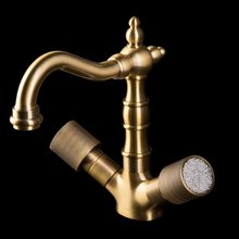 Смеситель Boheme Royal Crystal для раковины, бронза, 312-Royal/CRST