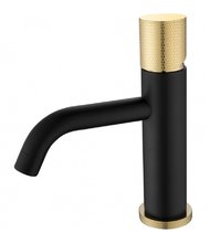 Смеситель Boheme Stick 121-BG.2 для раковины, черный, (black touch gold)