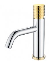 Смеситель Boheme Stick 121-CRG для раковины, хром, золото (chrome diamond gold)