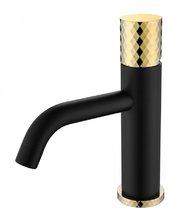 Смеситель Boheme Stick 121-BG для раковины, черный, (black diamond gold)