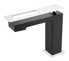 Смеситель Boheme Q для раковины, черный, хром, 141-BCR