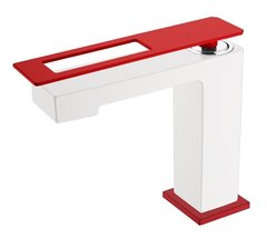 Смеситель Boheme Q для раковины, белый, красный, 141-WR