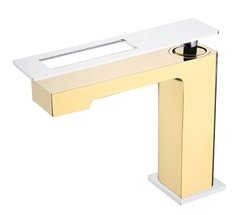 Смеситель Boheme Q для раковины, золото, хром, 141-GCR