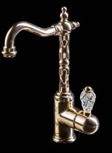 Смеситель Boheme Crystal 282-CRST для раковины высокий, золото