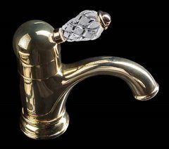 Смеситель Boheme Crystal 281-CRST для раковины, золото