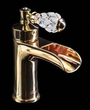 Смеситель Boheme Vogue 211-CRST Crystal для раковины, золото