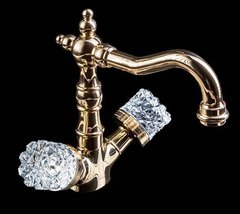 Смеситель Boheme Crystal 292-CRST для раковины, золото
