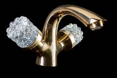 Смеситель Boheme Crystal 291-CRST для раковины, золото