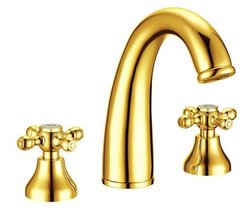Смеситель Boheme Tradizionale 297 Oro для раковины на 3 отверстия, золото