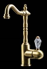 Смеситель Boheme Crystal 302-CRST высокий для раковины, бронза