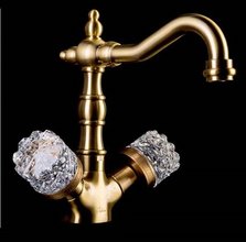 Смеситель Boheme Crystal 312-CRST для раковины, бронза