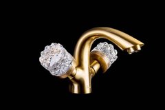 Смеситель Boheme Crystal 311-CRST для раковины, бронза