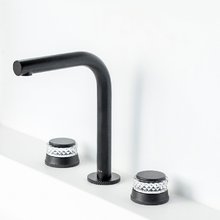 Смеситель для раковины Boheme Aura 152-CR-B, встраиваемый, цвет черный