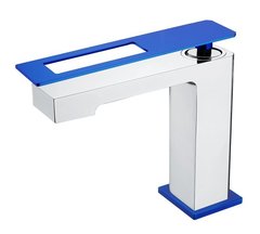 Смеситель Boheme Q для раковины, хром, синий, 141-CRUV