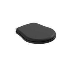 Крышка-сиденье Kerasan Retro 108804 Soft-Close, черный глянцевый, петли хром