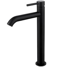 Смеситель Abber Wasser Kreis AF8111B для накладной раковины, высокий, черный матовый