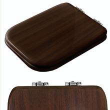 Крышка-сиденье Kerasan Waldorf 418840 для унитаза, микролифт, цвет орех, петли хром