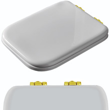 Крышка-сиденье Kerasan Waldorf 418701 для унитаза, микролифт, белый, петли золото