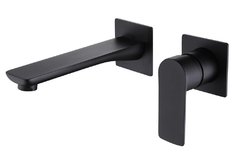 Смеситель Abber Weiss Insel AF8082B для раковины, встраиваемый, черный матовый