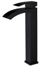 Смеситель Abber Wasserfall AF8611B для раковины, высокий, черный матовый