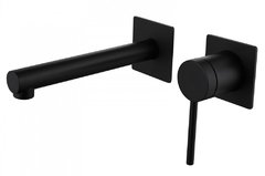 Смеситель Abber Emotion AF8812B для раковины, встраиваемый, черный матовый