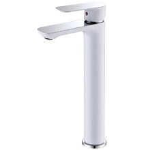 Смеситель Abber Weiss Insel AF8011W, для раковины, белый/хром