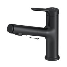 Смеситель Am.Pm X-Joy F85B02922 для раковины, с вытяжным изливом, цвет черный матовый