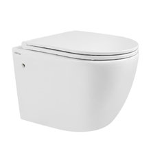 Подвесной унитаз Abber Bequem AC1103, безободковый, сиденье микролифт, белый