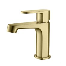 Смеситель для раковины Aquatek Оберон 98, AQ1210BG, золото шлифованное