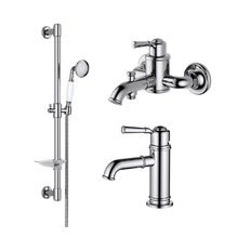 Комплект смесителей Aquatek Классик AQ1530CR, цвет хром