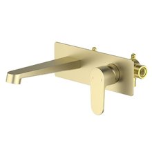 Смеситель для раковины Aquatek Оберон, AQ1213BG, золото шлифованное