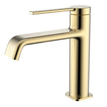 Смеситель Aquame Asti AQM6410BG, для раковины, цвет шлифованное золото