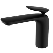 Смеситель Aquame Como AQM6510MB, для раковины, цвет черный матовый