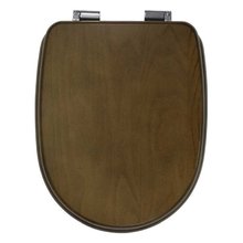 Сиденье для унитаза Migliore Gianeta 20952 цвет орех, фурнитура хром