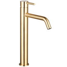 Смеситель Aquame Siena AQM6214GG, для раковины, цвет глянцевое золото