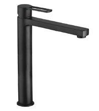 Смеситель Paffoni Ringo RIN081NO для раковины, высокий, без донного клапана, цвет черный матовый