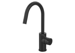 Смеситель Paffoni Light LIG078NO для раковины, с поворотным изливом, без донного клапана, цвет черный матовый