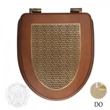 Крышка-сиденье Migliore Milady ML.MLD-26.715.NC.DO с декором "решетка" Орех/золото