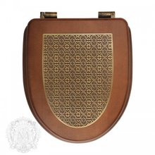 Крышка-сиденье Migliore Milady ML.MLD-26.715.NC.BR с декором "решетка" Орех/бронза