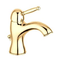 Смеситель Paffoni Giorgia GI075GF для раковины, с донным клапаном, цвет золото