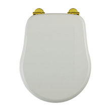 Крышка-сиденье Migliore Bella 24688 с микролифтом, цвет белый, фурнитура золото