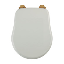 Крышка-сиденье Migliore Bella 24684 с микролифтом, цвет белый, фурнитура бронза