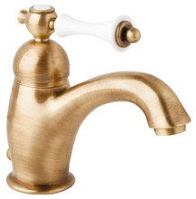 Смеситель Cezares Margot MARGOT-LSM1-A-02-Bi для раковины, бронза/белый