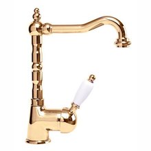 Смеситель Cezares ELITE-LSM2-02-Bi для раковины, бронза, ручка белая