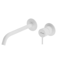 Смеситель для раковины Cezares LEAF-BLI2-20-L-BIO, белый матовый