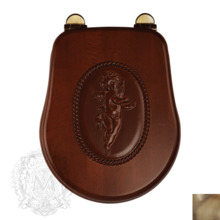 Крышка-сиденье Migliore Bella ML.BLL-26.114.NC.BR с декором "Angel" с системой Mi.CRolift, орех/бронза