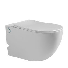 Подвесной унитаз Abber Bequem AC1105P, с импульсным смывом, крышка-сиденье микролифт, белый