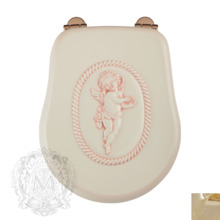 Крышка-сиденье Migliore Bella ML.BLL-26.114.DR.DO с декором "Angel" с системой Mi.CRolift, нежно-розовый/золото