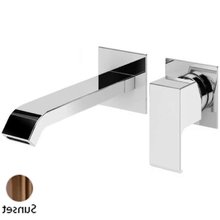 Смеситель для раковины Cezares PORTA-BLI2-SS, с донным кпапаном, бронза