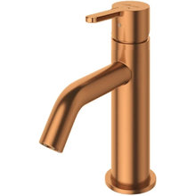 Смеситель для раковины Cezares LEAF-LSM2-SS, с донным клапаном, бронза